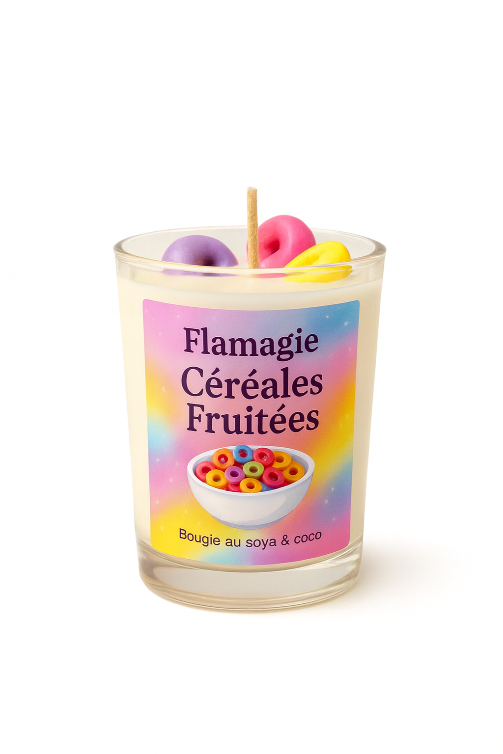 Bougie Céréales Fruitées 4 oz 🥣✨